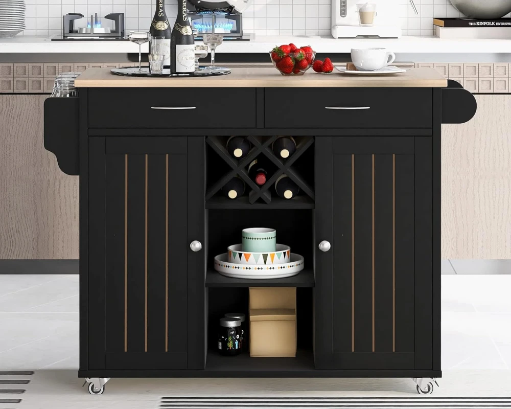kitchen storage rolling cart